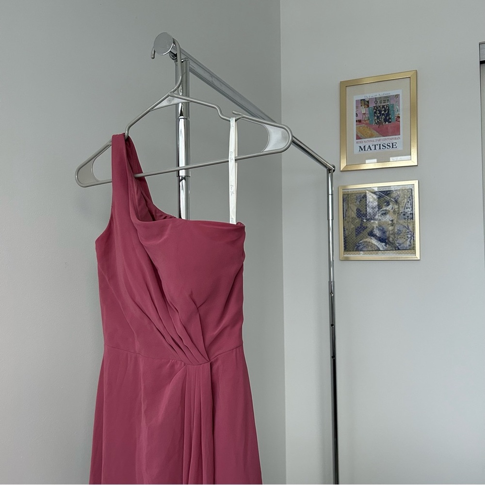 Dear Cleo dusty rose one shoulder side slit dress